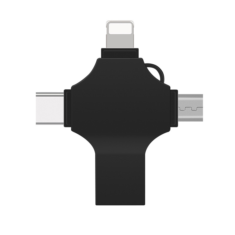 OTG USB flash drive teléfono móvil USB Flash Drive para Apple USB flash drive Huawei typec Cuatro en Uno metal USB Flash Drive al por mayor letras
