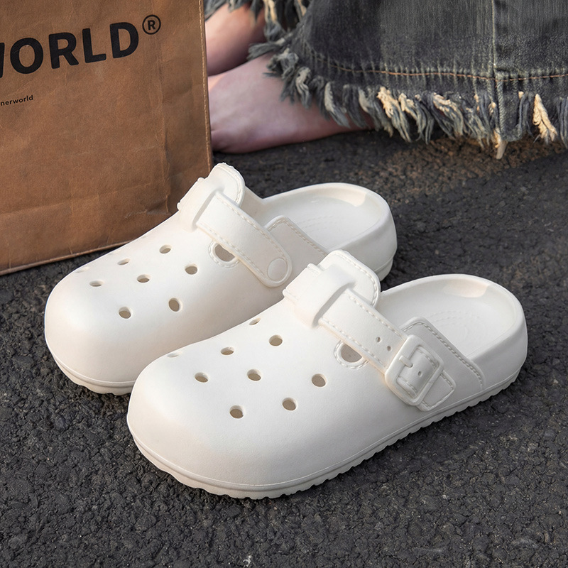 Croc Shoes for Women 2026 New Summer Outdoor Beach Thick-Soled Eva Sandals Non-Slip Odor-Free Couple Slippers for Women
