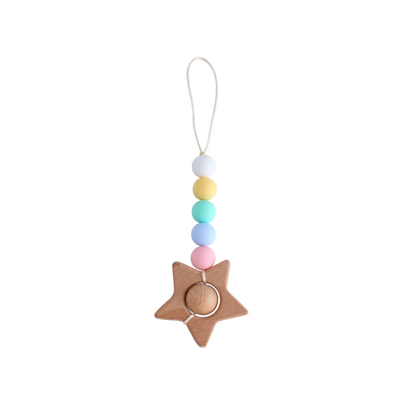 Creativo DIY nuevo Haya estrella de cinco puntas juguete colgante contraste color silicona estrella llavero colgante bolsa colgante