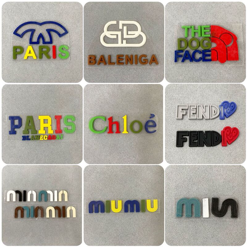 Fashionable Brand Colorful Letters Silicone Heat Transfer Small Icon Clothing Hat Back Glue Heat Pressing Trademark Accessories Fashionable Brand Colorful Letters Silicone Heat Transfer Small Icon Clothing Hat Back Glue Heat Pressing Trademark Accessories