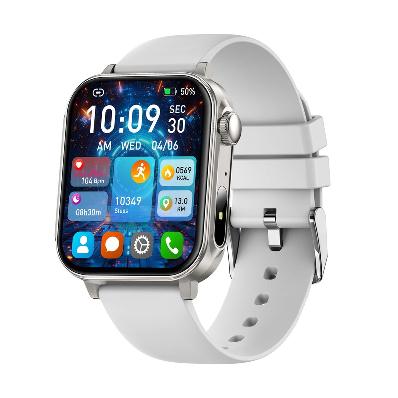 Bluetooth Call V96 Smart Watch Flashlight Heart Rate Blood Oxygen Sleep Monitoring Typ-E Charging Sports Watch