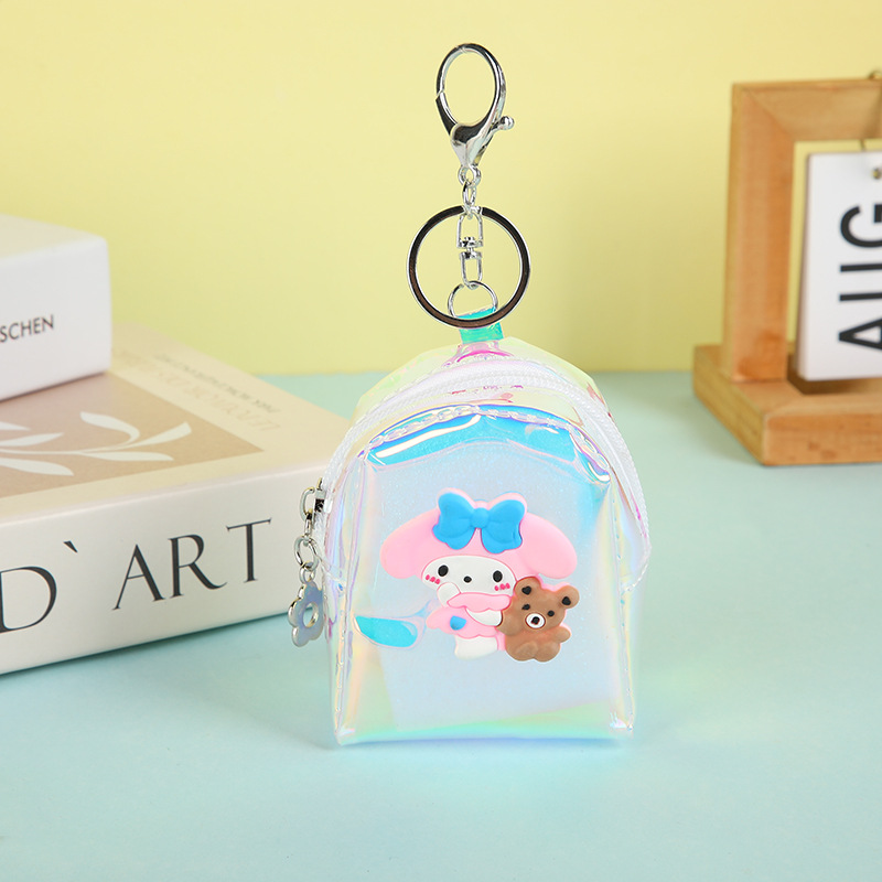 Bolsos para Mujer 2025, Monedero Transparente de Gelatina, Mini Mochila Portátil para Estudiantes, Cartera Pequeña con Dibujos Animados