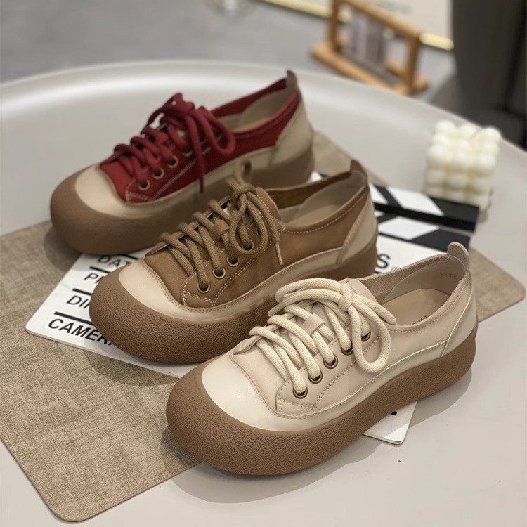 Zapatos de mujer retro transfronterizos zapatos de otoño nuevos zapatos de cabeza grande zapatos de mujer hermosos zapatos de nicho suaves retro zapatos casuales ligeros
