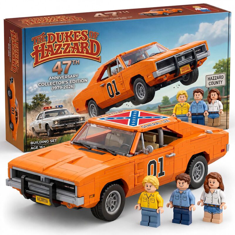 Cross-Border Hot-Selling Classic American Muscle Car Small Particle Building Blocks, Compatible with Movie and Tv Merchandise Car Racing Models