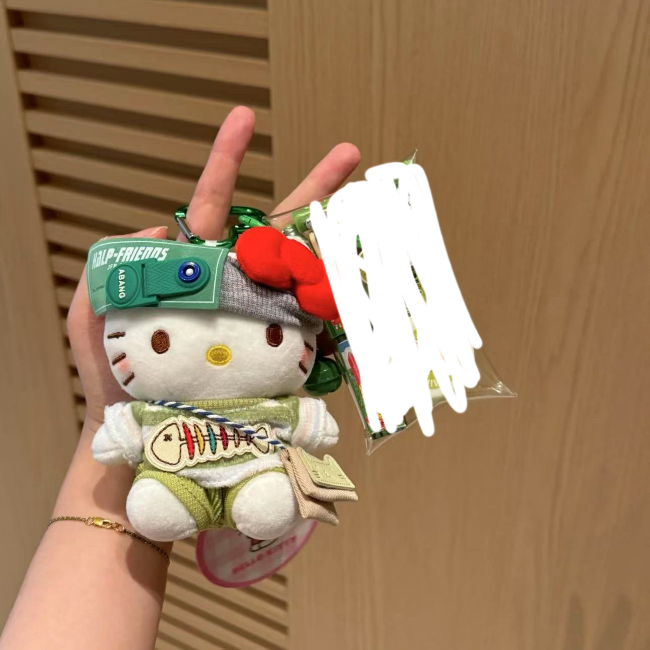 Genuino clásico KT Hello Kitty mochila bolso colgante dibujos animados lindo hellokitty llavero muñeca de felpa mujer