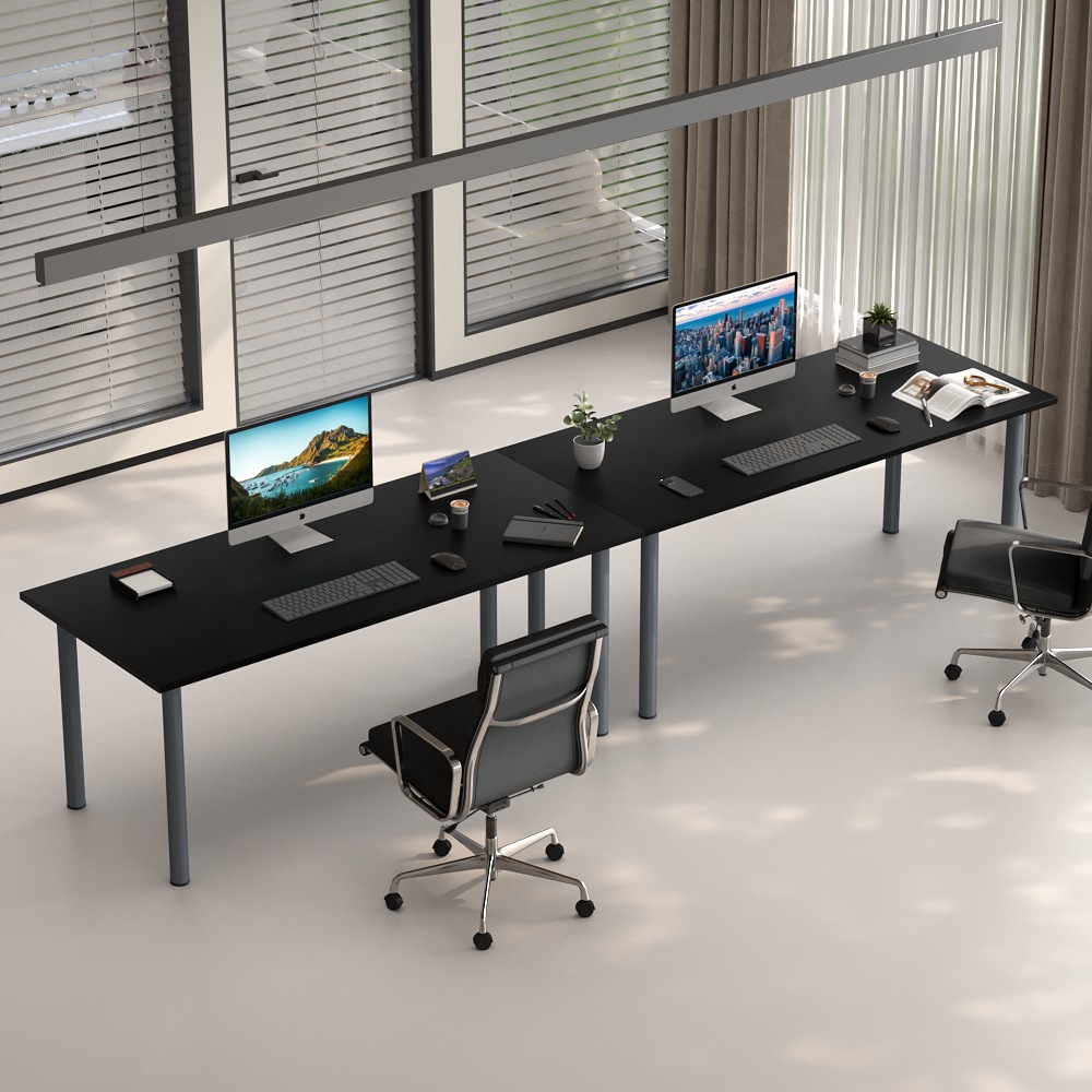 Mesa de personal de comercio exterior Mesa de oficina combinación de sillas de oficina moderna simple mesa de barra de mesa de reunión multipersona