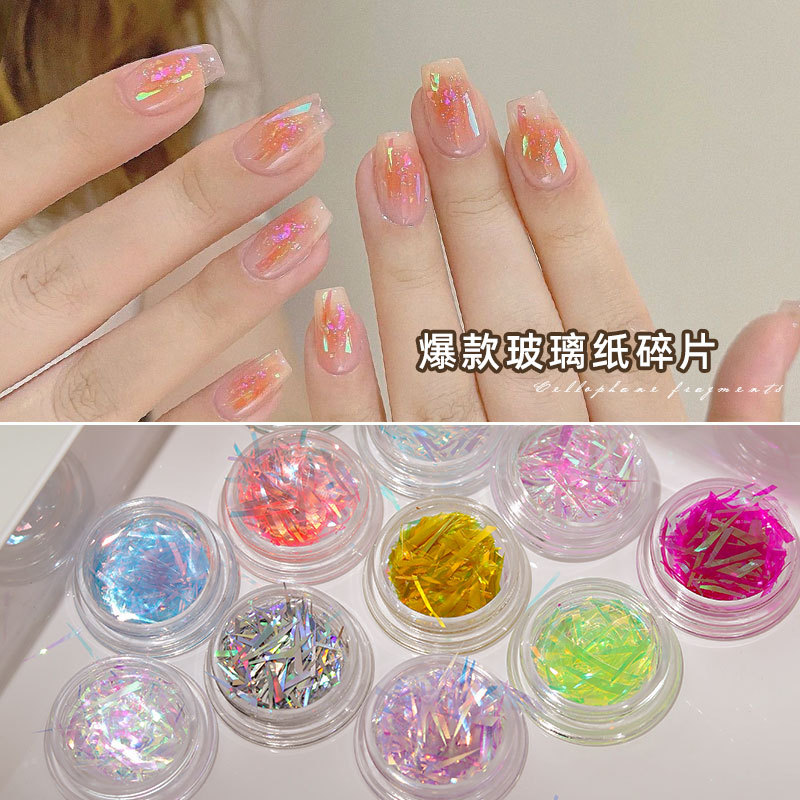 glossy nail sequins for manicure