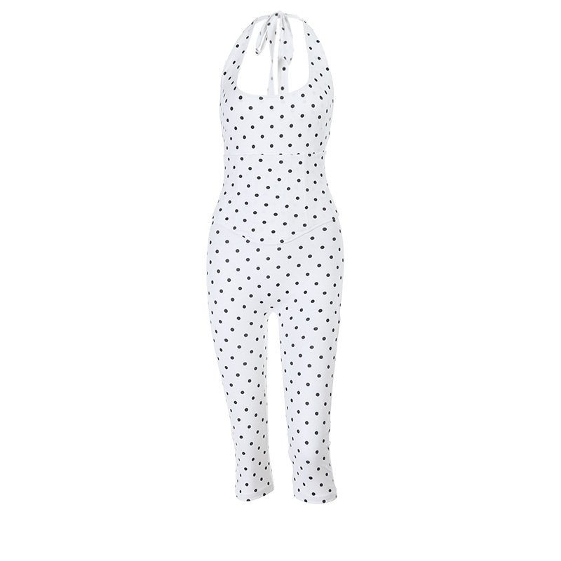 CF26072MHO verano 2026 nueva ropa de mujer punto de onda cuello colgante siete puntos junk y junk de cintura de hueso de pescado image 5