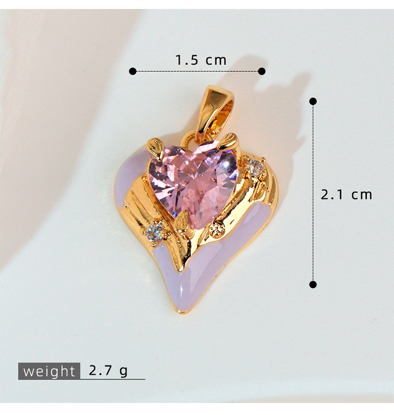 3g Weight Pendant Jewelry Making Type 16*23mm Jewelry Making Size DIY Jewelry Accessories Classification 1 Piece Quantity Copper Material Heart Shape, Bow Knot, Lock Pattern All Seasons Season Polished Finish Plating Design Elegant, Sweet, Classic Style Style 1 Piece 16*23mm Copper Heart Shape Bow Knot Lock Polished Pendant DIY Jewelry Accessories 9