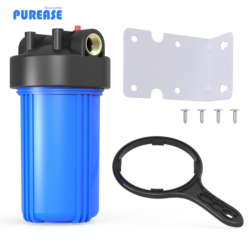 10inch Big Fat Filter Whole House Water Purifier Purification Front Blue Bottle Transparent Filter Bottle Foreign Trade Amazon Hot Selling