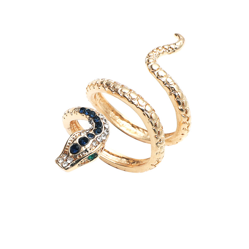 Retro Snake-shaped Alloy Ring display picture 4