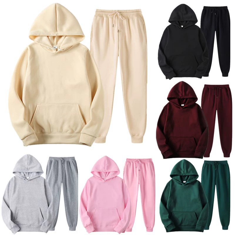 Трансграничный 2024 новый мужской однотонный пуловер с капюшоном, Повседневный свитер больших размеров плюс бархатный костюм для внешней торговли плюс логотип