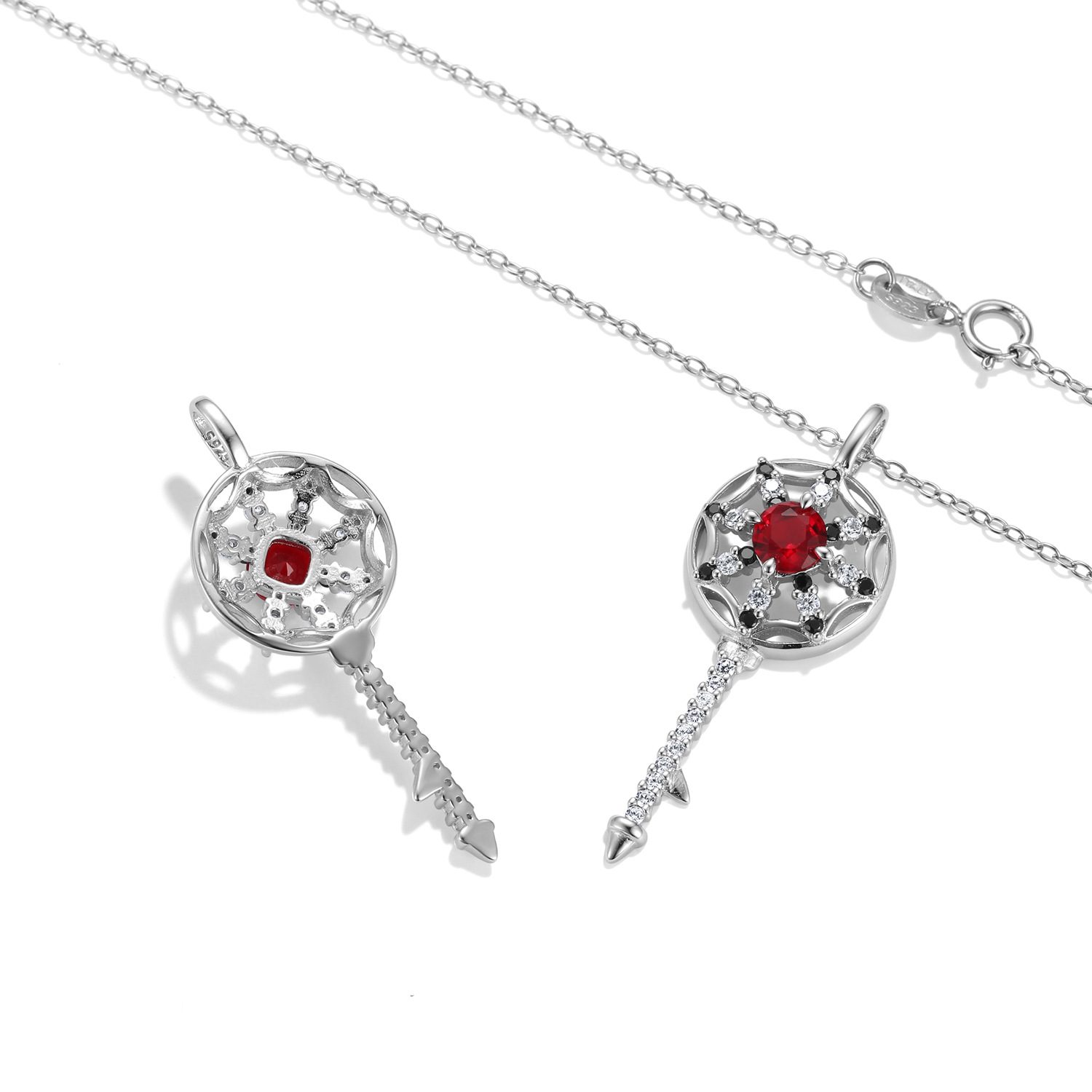 Casual Elegant Dreamcatcher Sterling Silver Zircon Pendant Necklace In Bulk display picture 3