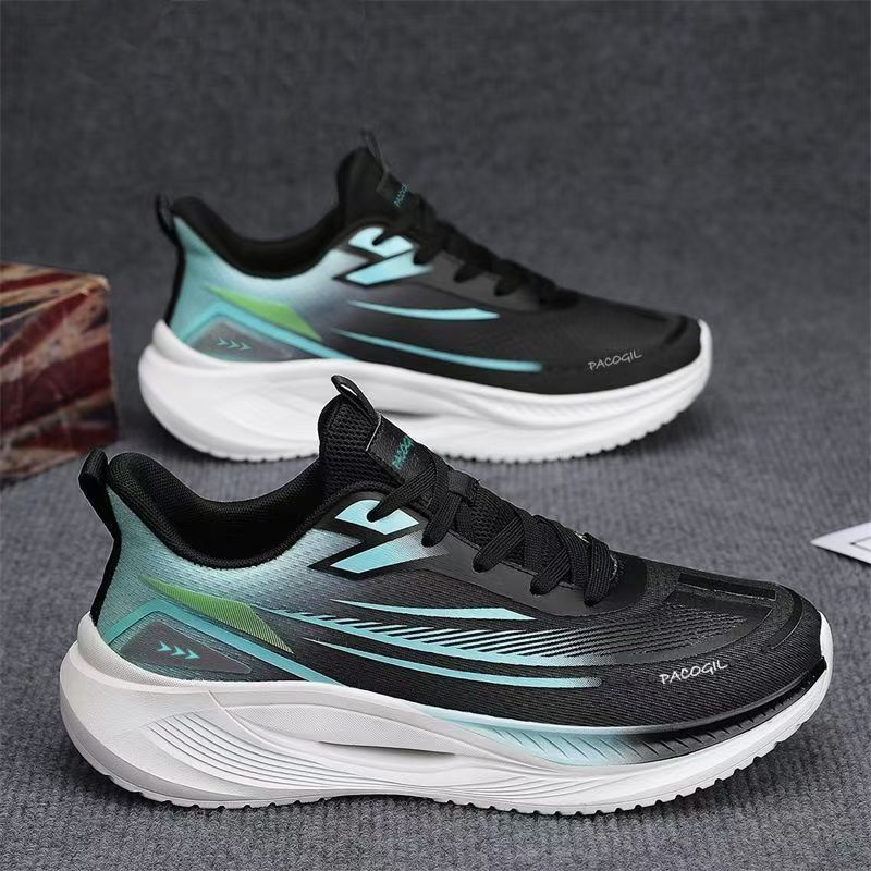 Zapatos de hombre primavera y verano nuevos zapatos deportivos, malla ligera de suela suave, transpirable, tejido volador, zapatos para correr para estudiantes, zapatos casuales, comercio exterior
