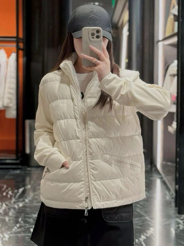 毒家现货蒙家卫衣针织拼接羽绒服经典立领拉链针织拼接单鸭绒服女|undefined
