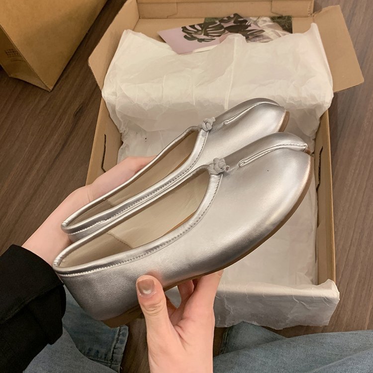 Damen Freizeitschuhe Flach Hufeisen Split-toe Bootsschuh Rot_voghion.com