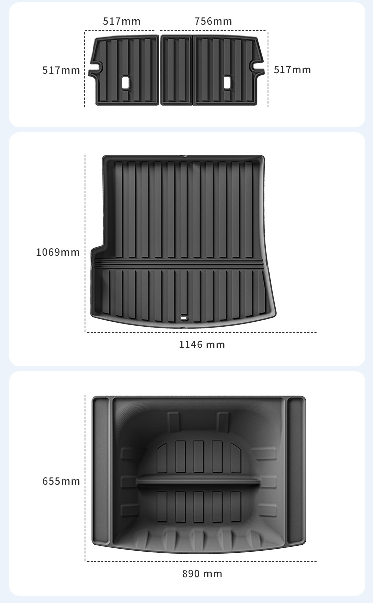 Suitable For Xiaopeng MONA M03 24 Car Floor Mats Dirt-Resistant TPE Floor Mats Special Car Mats Trunk Mats