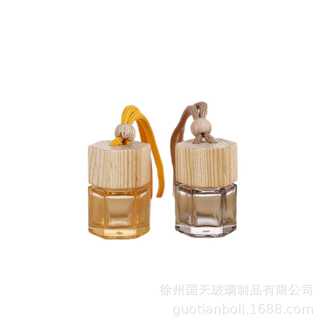 Botella de incienso de vidrio de colores de 8 ML botella de perfume de incienso para vehículos colgante de botella de perfume de incienso mini botella de muestra de perfume interior image 6