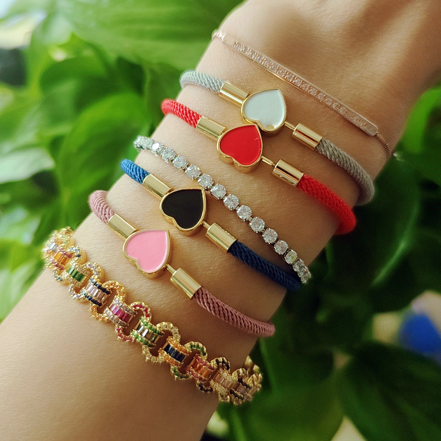 Europeo y americano transfronterizo de color de cobre retráctil ajustable pulsera de cuerda básica rojo Milan cuerda de las mujeres DIY pulsera retráctil