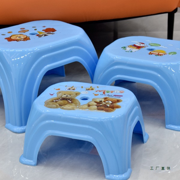 Plastic Small Stool for Home Use, Trendy Thickened Children's Stool, Adult Non-Slip Low Stool, Coffee Table Stool, Shoe Changing Stool, Small Bench