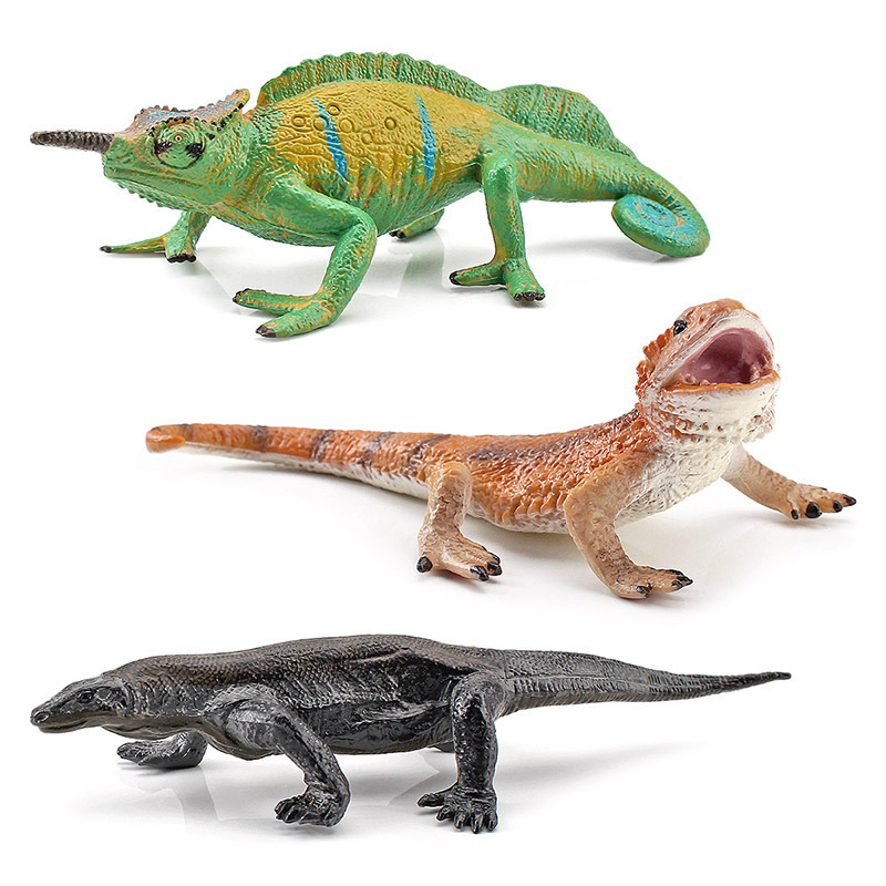 Transfronterizo amazonas simulación desierto anfibio lagarto gigante lagarto camaleón traje sólido decoración estática juguete