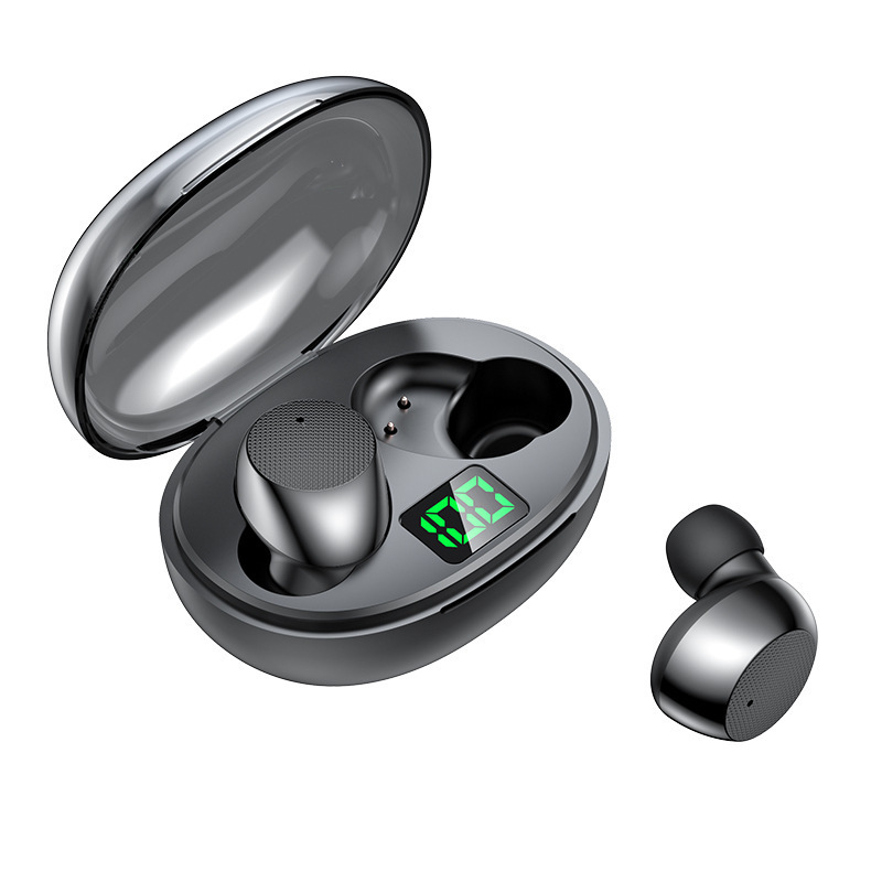 K20 Bluetooth Headset Digital Display Oval Creative New Wireless Headset Touch Subwoofer English