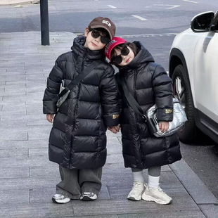 [Manufacturer Set Now] Black Gold Self-Heating Velvet Silk Jacket, Warm Family Jacket, over the Knee, Longed, Thickeneded and Slim Fit