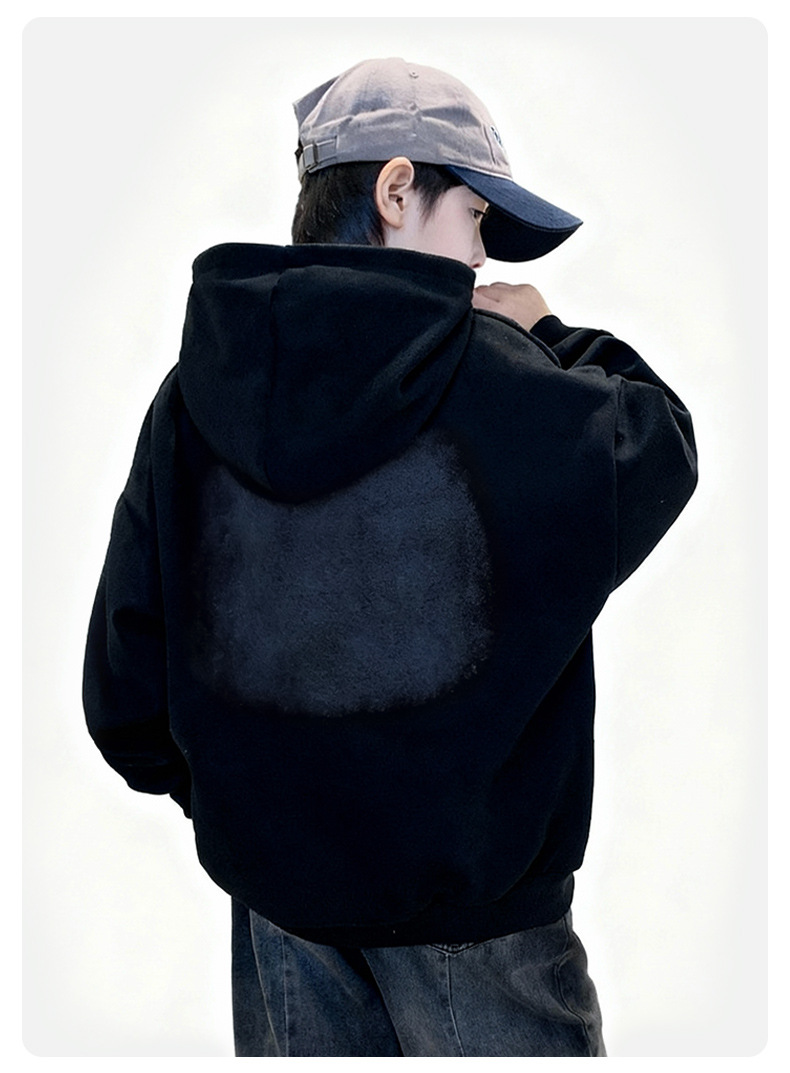 Jongens hoodie met capuchon losvallende pullover trui voor kids_voghion.com