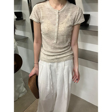 FOX ROOM ��ɫ���ϰ�۶�����֯��2026���¿�������������ŮA6294