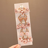 Children's elastic hair rope, hairgrip with bow, hair accessory, 2023 collection, no hair damage