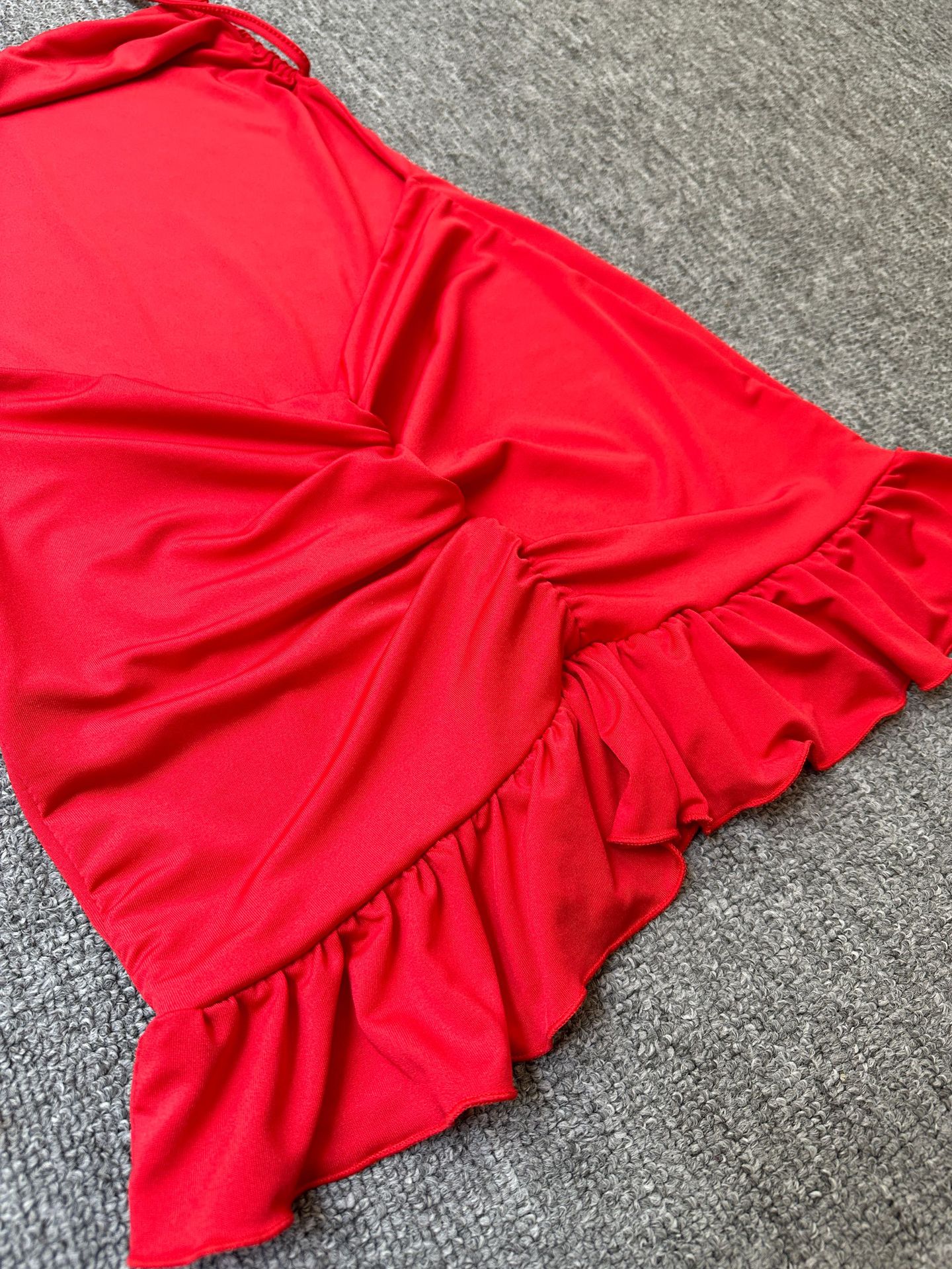 Summer Sexy Sling Pleated Dress Women Clothing Backless Tied Lotus Leaf Hip Dress 15 Summer Sexy Sling Pleated Dress Women Clothing Backless Tied Lotus Leaf Hip Dress