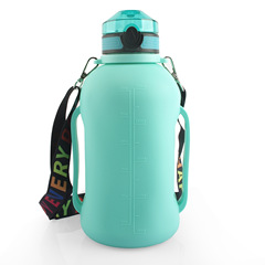 Cross-border best-selling 2L silicone water bottle, large capacity sports water cup, suitable for young students, men and women, outdoor portable foldable water bottle