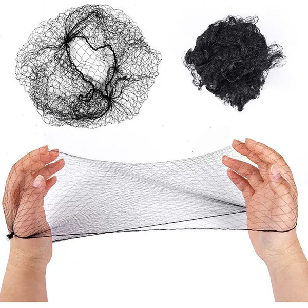 Factory Direct Sale 10mm Large Mesh Invisible Hair Net Nylon Hair Net Wig Net Accessories Hair Bun Net Bag