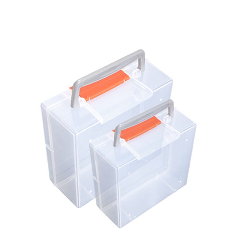 PP caja de plástico portátil caja de embalaje de juguete caja de almacenamiento de necesidades diarias caja de almacenamiento engrosada puede agregar patrones para establecer color