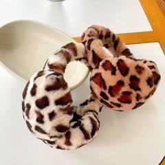 新しい冬のヒョウ柄イヤーマフ、女性用折りたたみ式暖かいイヤーマフ、ファッショナブルで多用途なイヤーマフ、イヤーウォーマー、耳保護、イヤーマフ