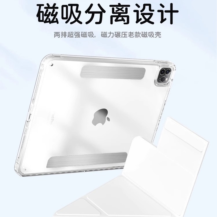 适用ipadair6保护套Pro双搭扣磁吸可拆分11寸壳苹果10.9平板3+y折