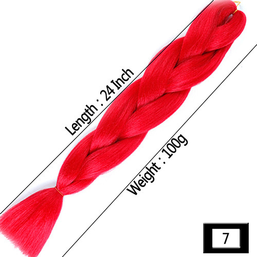 Peruca de comercio exterior gran trenza color gradiente africano gran trenza fibra química de alta temperatura seda trenza pelucina trenzada extensión de pelo