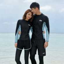 防晒速干潜水服男分体长袖长裤浮潜水母衣情侣保暖游泳衣女冲浪服