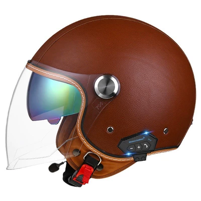 Motosiklet kaskı (dəbilqə) — certification helmet female male retro