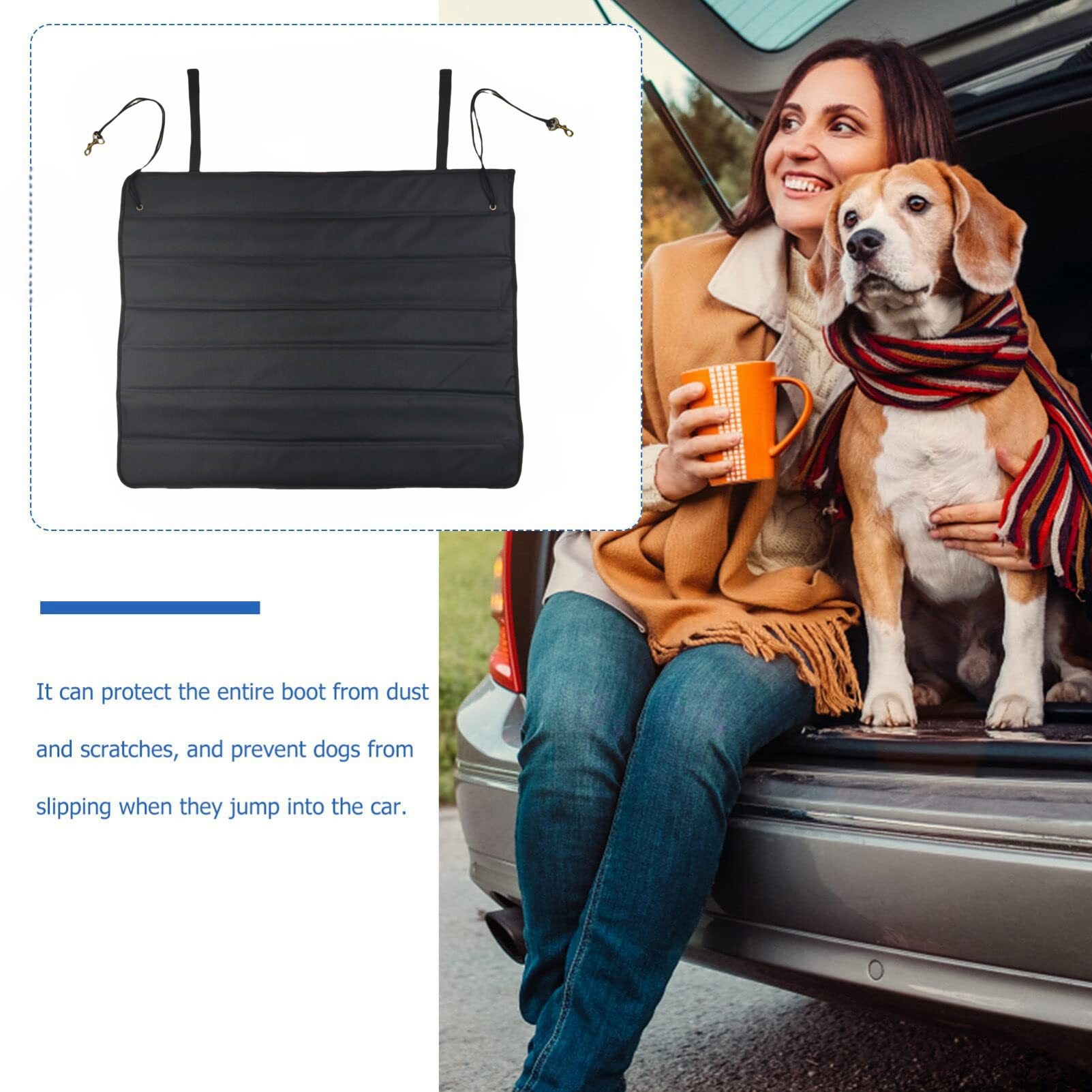 Universal car accessories trunk mat, bumper protection pad, foldable anti-collision and anti-dirt mat, pet trunk mat