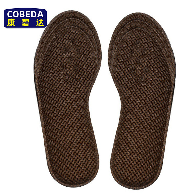 En stock suministro de rebote suave transpirable cómodo cojín sándwich de carbón activado antideslizante resistente al desgaste de succión/transpiración plantilla