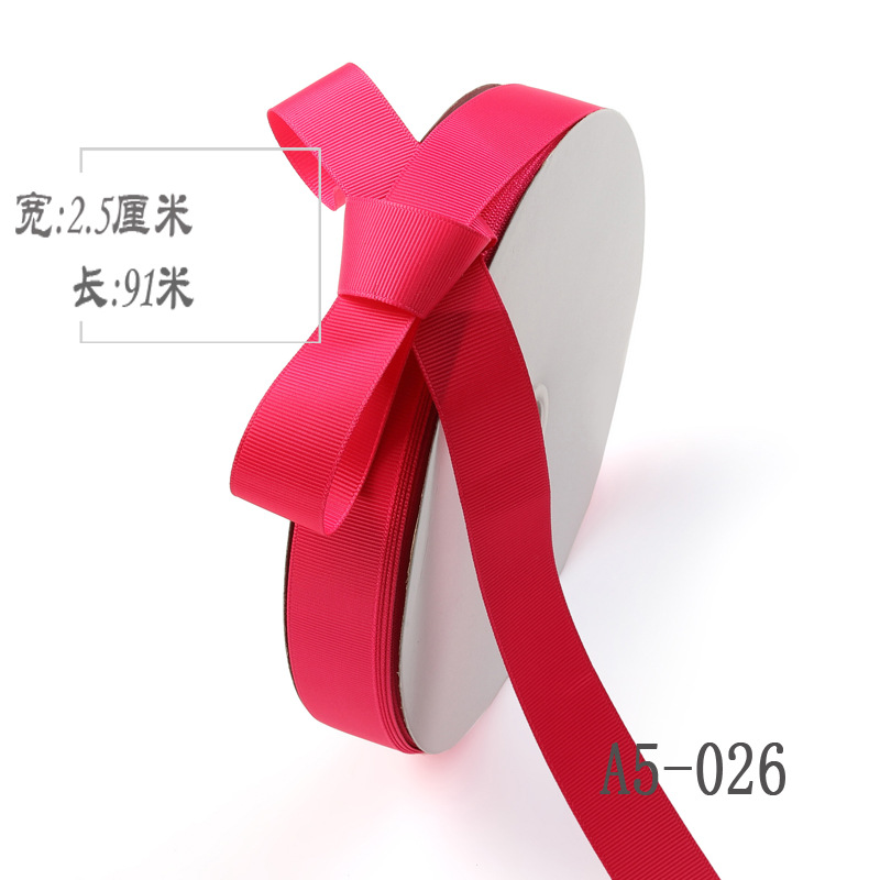 2,5 cm de alta densidad costilla cinta ramo de seda fruta caja de regalo embalaje color Ropa Accesorios hilo de unión cinta