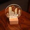 Commemorative creative touch night light, acrylic table lamp, 3D, remote control, Birthday gift
