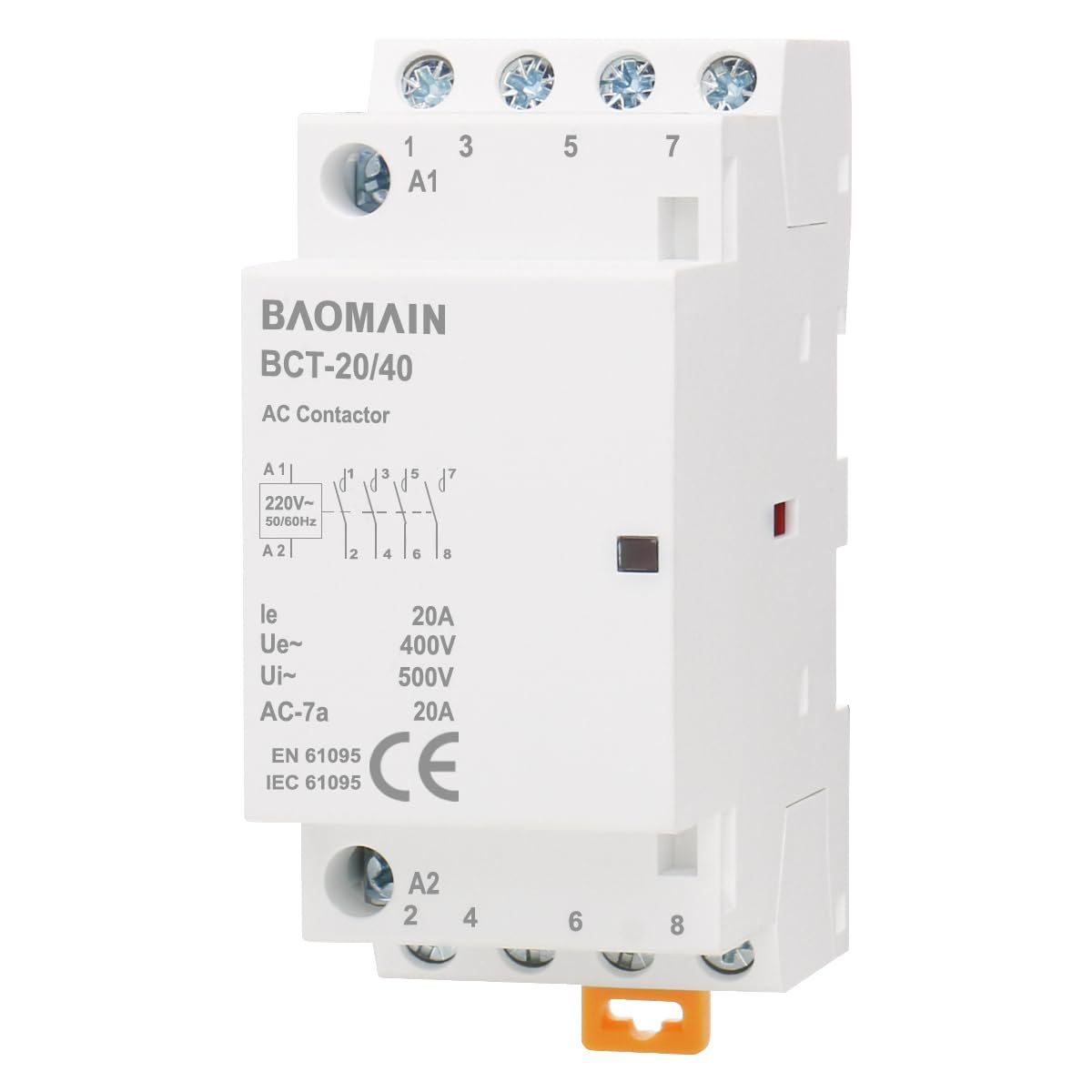 Baomain AC Contactor 20A 4 Pole Normally Open Universal Circ