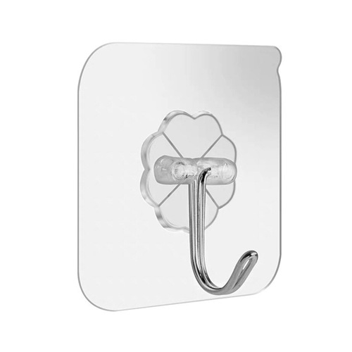 Creative invisible heavy-duty kitchen bathroom transparent wall-mounted adhesive hooks hanger without drilling