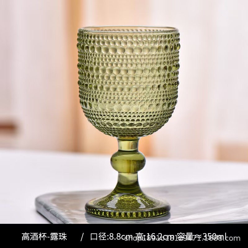 Nuevo retrógrado tallado alto taza de agua taza de vino taza de bebida creativa elegante casa hotel café utensilios de vino