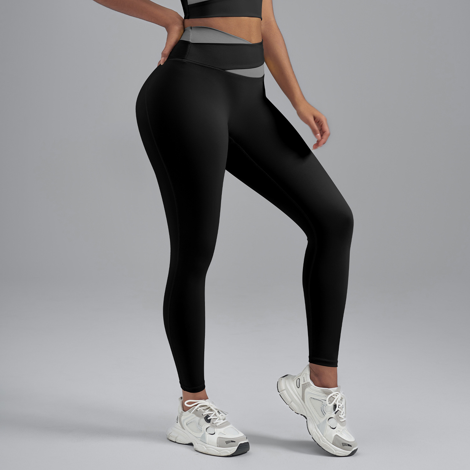 Pantalones de yoga con cintura alta y efecto levanta glúteos para fitness, correr y deportes, estilo europeo y americano para comercio transfronterizo.