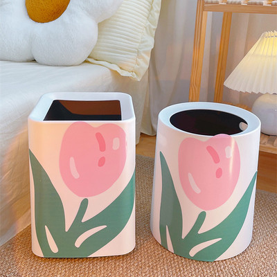 household Trash dorm wastepaper basket Decorative painting Cartoon a living room TOILET trumpet fashion small-scale Large