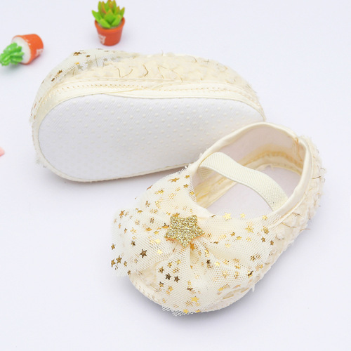  new princess shoes 0-1 year old baby shoes spring and autumn newborn baby shoes soft bottom cloth shoes 3-5-7-9 months