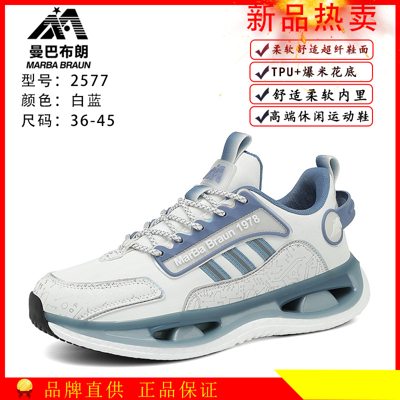 흰색과 파란색 가죽 2577